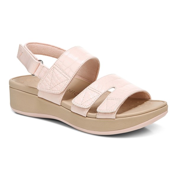 Vionic Sandals Ireland - Roma Platform Sandal Pink - Womens Shoes Online | YKWJZ-8694